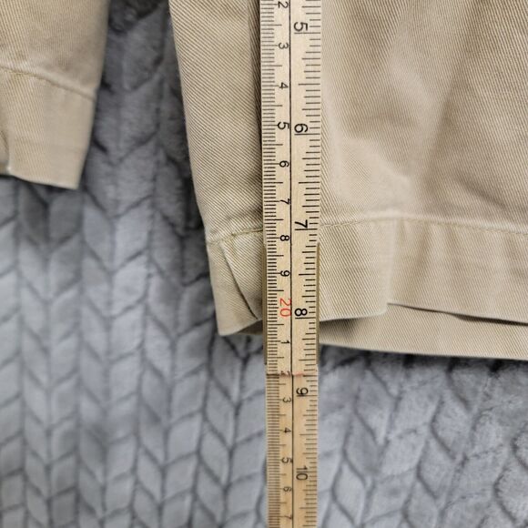 Polo Ralph Lauren Golf Shorts Mens Size 40 Khaki Tan Pleated Crest Logo Vintage‎ - Picture 5 of 9